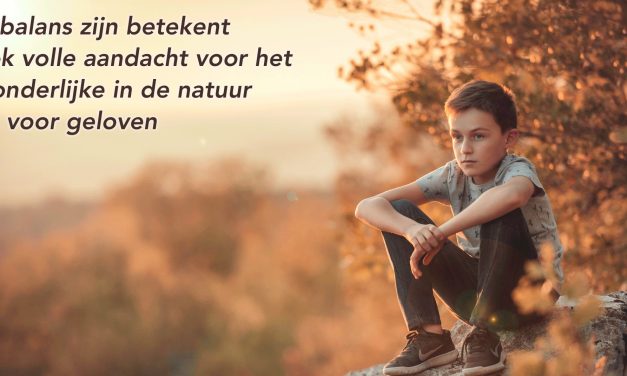 Helemaal in balans, niet alleen qua voeding